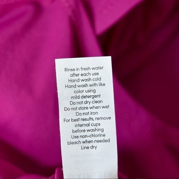 ATHLETA Cross Back Swim Tank, Magenta Pink, Size 32B/C NWT $74 - Picture 11 of 14